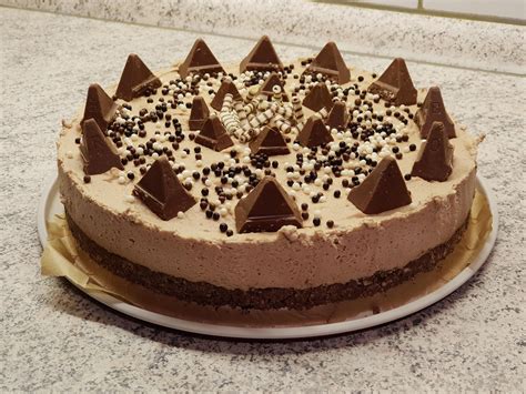 This small, simple homemade cake is moist, light, tasty, and irresistible to smash. Homemade Toblerone Cake | Toblerone cake, Food, Yummy food