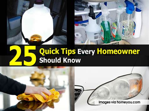 25 Quick Tips Every Homeowner Should Know