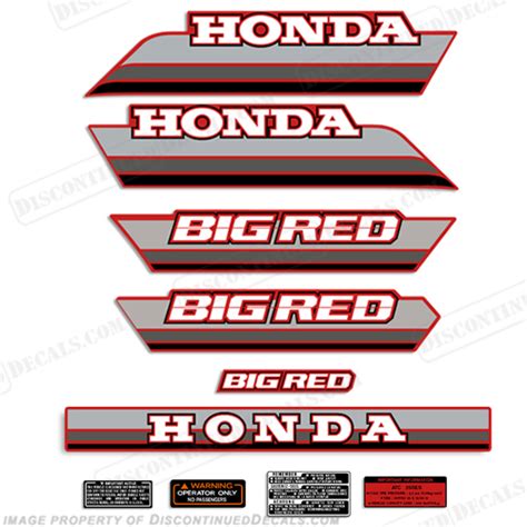 Honda Atc 200es Big Red Decal Kit 1983 1984