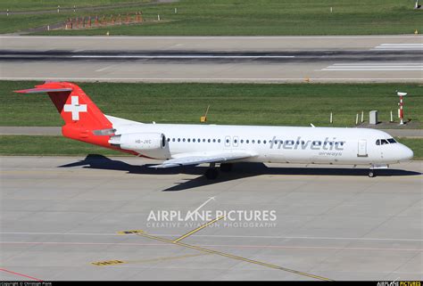 Hb Jvc Helvetic Airways Fokker 100 At Zurich Photo Id 1267099