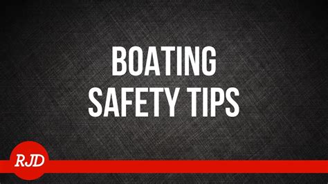 Boating Safety Tips Youtube