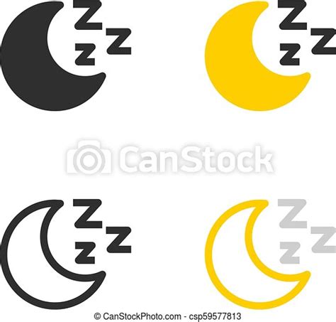 Sleep Mode Icons Canstock