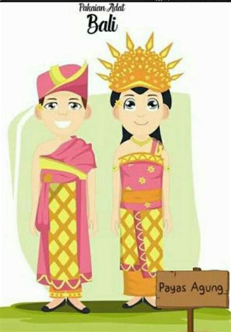 Gambar Kartun Pakaian Adat Bali