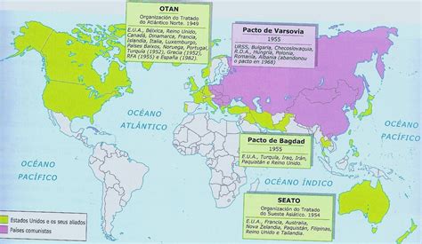 Geografía Y Historia Mapa De Las Alianzas Militares Del Bloque Oc Y