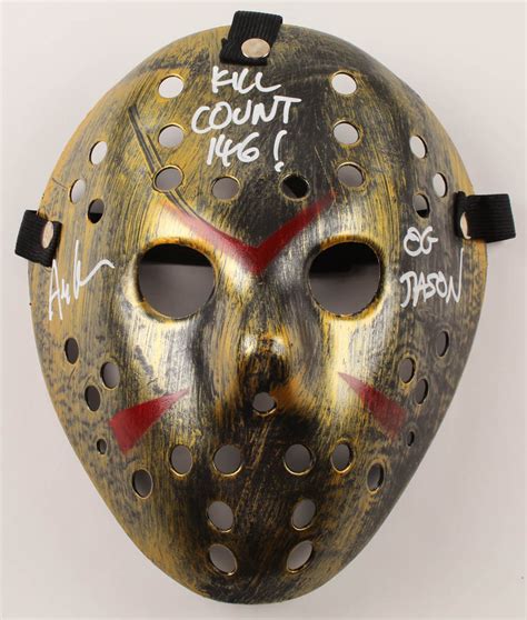 Ari Lehman Signed Friday The 13th Jason Voorhees Mask Inscribed Kill