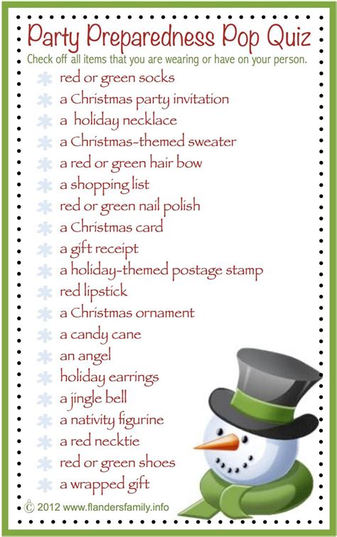 Free Christmas Office Party Game Printables