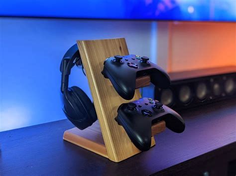 Personalized Maple Wood Gaming Controller Headset Stand Ps4 Ps5 Xbox