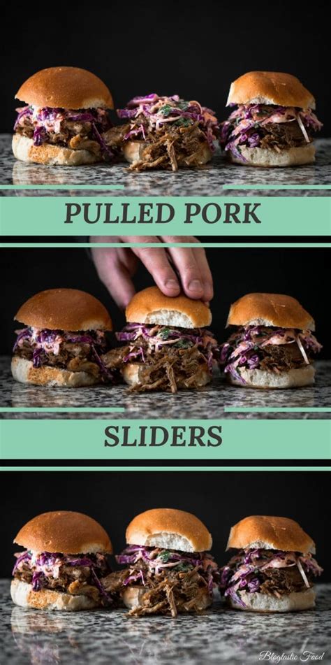 What goes with pulled pork sandwiches? Pulled Pork Sliders with Lemon & Yogurt Coleslaw - Blogtastic Food