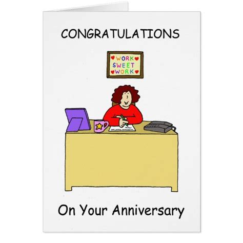 Congratulations On Your Work Anniversary Female Card