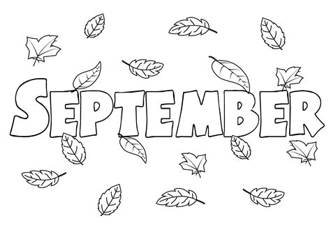 September Coloring Pages To Print Free Coloring Pages For Kids