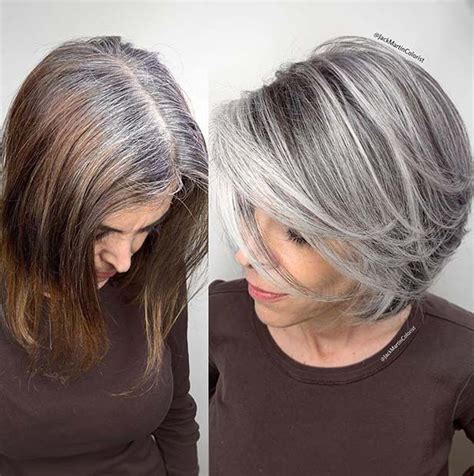 Stunning Grey Hair Color Ideas And Styles Stayglam Gray Hair Growing Out Gorgeous Gray