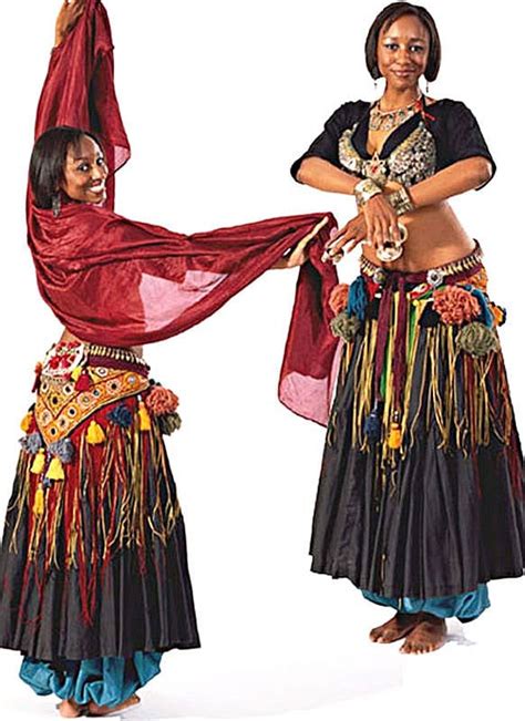 Folkwear Tribal Style Belly Dancer Costume Choli Hip Shawl Coin Bra