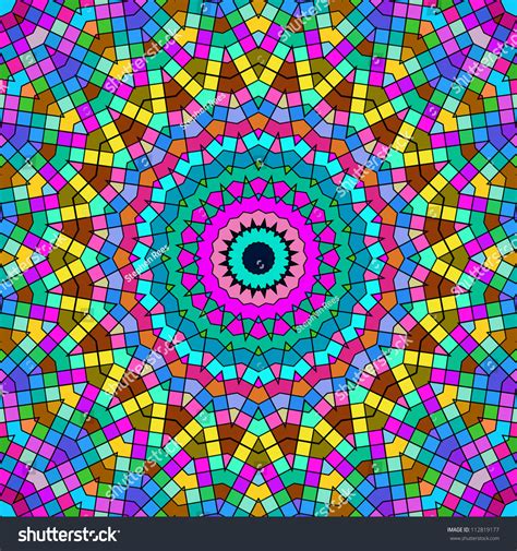 Bright Colorful Kaleidoscope Pattern Stock Photo 112819177 Shutterstock