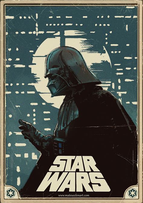 star wars vintage posters funarts mateusz lenart on artstation at