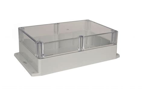 Ip65 Nema 4x Box With Clear Cover And Mounting Brackets Pn 1329 Cmb