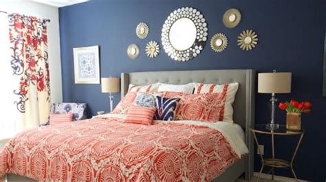 gorgeous  unexpected color trios   bedroom coral bedroom