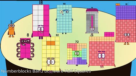 Numberblocks Band But More Half Squares Youtube