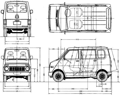 Honda Life Step Van Blueprint Download Free Blueprint For 3d Modeling