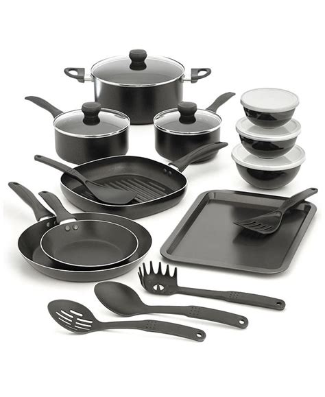 Its vented lids allow food monitoring and prevents boil over, while the ergonomic handles are contoured for a perfect grip while staying cool on the stove top. Tools of the Trade CLOSEOUT! 21-Pc. Nonstick Cookware Set ...