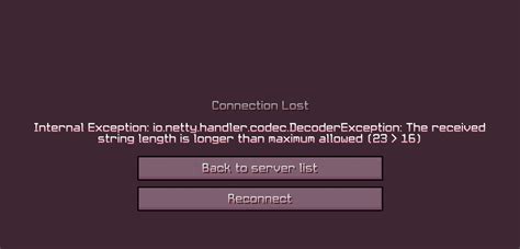 Io Netty Handler Codec DecoderException SpigotMC High Performance Minecraft