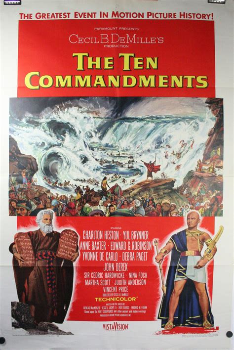 The Ten Commandments Cecil B Demille Charlton Heston Original 1
