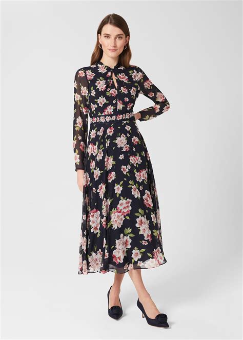 Helena Silk Floral Midi Dress