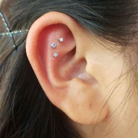 Triple Flat Piercing By Piercingsby Jd With Jewelry From