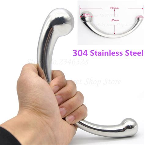 304 Stainless Steel G Spot Wand Massage Stick Pure Metal Penis P Spot Stimulation Anal Plug