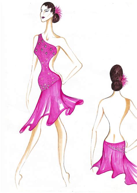Pin By Suzanne Lim On Latin And Ballroom Costume Illustration In 2019