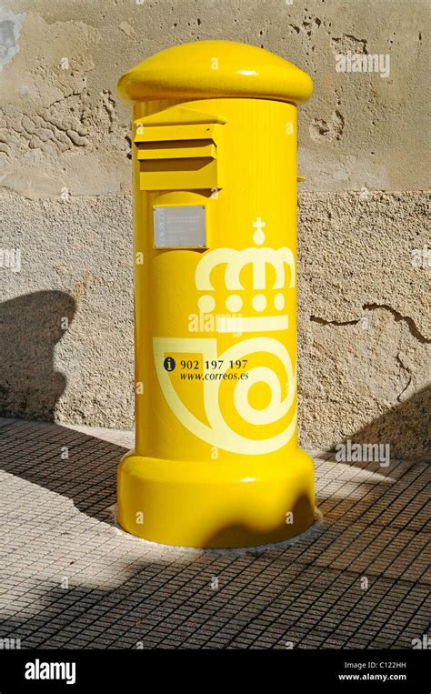 Yellow Mailbox Correos Post Costa Blanca Alicante Province Spain