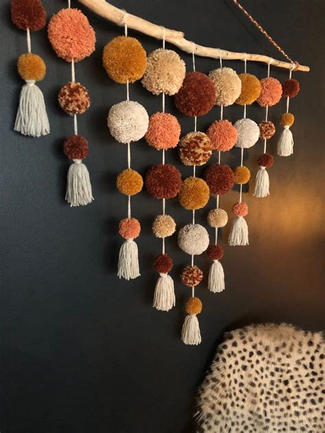Extra Large Rustic Pom Pom Wall Hanging Free Shipping Etsy Canada