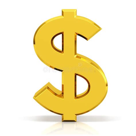 Gold Dollar Sign Us Dollar Currency Symbol Stock Image Image Of