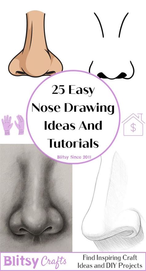 25 Easy Nose Drawing Ideas How To Draw A Nose In 2022 Nose Drawing