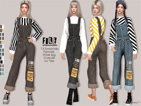 Sims 4 Loose Overalls Tee