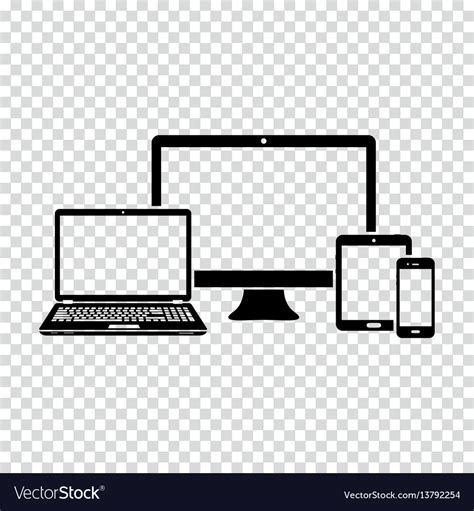Set Of Electronic Devices Icon Royalty Free Vector Image