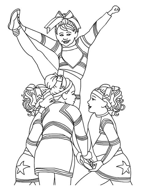 Cheerleader Dance Coloring Page Coloring Sun Malbögen Malvorlagen