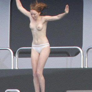 Model Lily Cole Nude Tits On A Yacht In St Barts Scandal Planet 90720