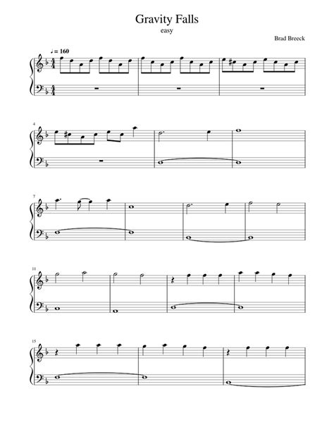 The regular one and the ♫ welcome! Gravity Falls Theme (easy piano version) Sheet music for Piano (Solo) | Musescore.com