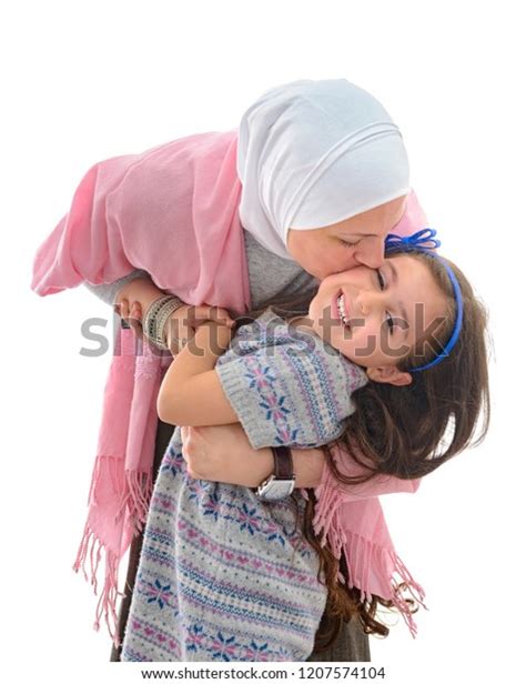 Happy Muslim Mother Her Daughter Stock Photo Edit Now 1207574104