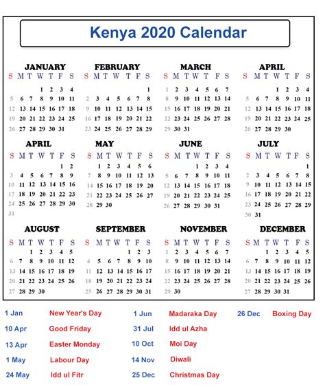 2024 Academic Calendar Kenya Term Dates Pdf Download Microsoft
