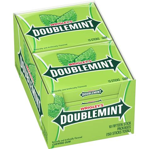 Wrigleys Doublemint Gum 15 Sticks Pack Of 10