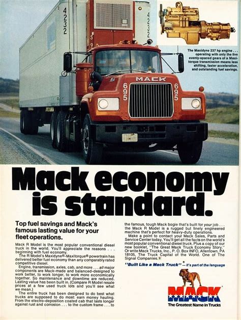 Mack Economy Is Standard Print Ads Hobbydb