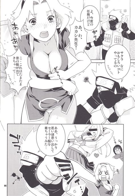 Rule 34 Breasts Cleavage Doujinshi Face Punching Female Hatake Kakashi High Res Highres Human