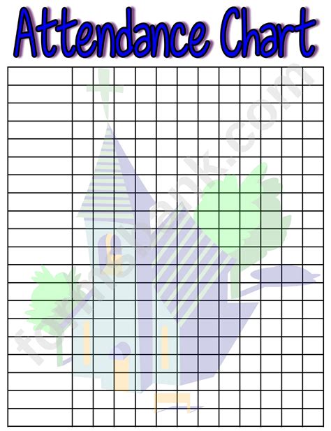 Attendance Chart Template Pdf Printable