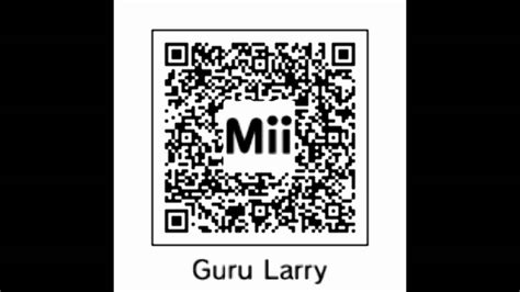 The official code for the $5,000 speedrun competition! Guru Larry's Mii 3DS QR Code - YouTube