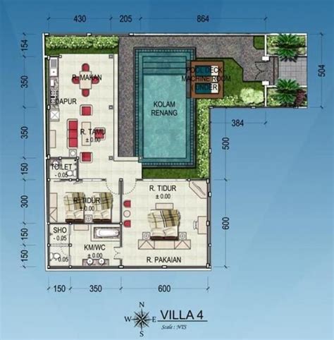 Pin By Helli Saputra On Villa Denah Rumah Kolam Renang Desain