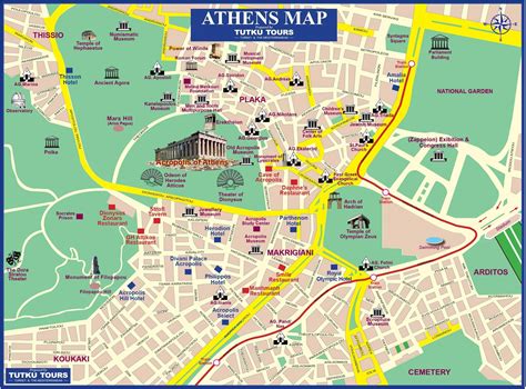 Atenas Mapa Plano Turístico Y GuÍa Básica Grecia