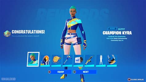 How To Get Champion Kyra Skin Free In Fortnite Victory Trophy Emote