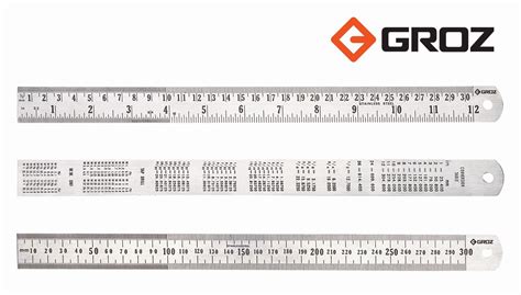 Groz Stainless Steel Ruler 300mm Sr300 Sr150 Sureweld