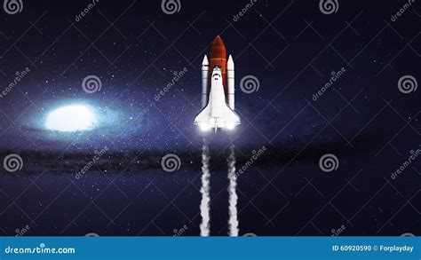 High Resolution Image Of Space Shuttle Taking Off Stock Photo Image
